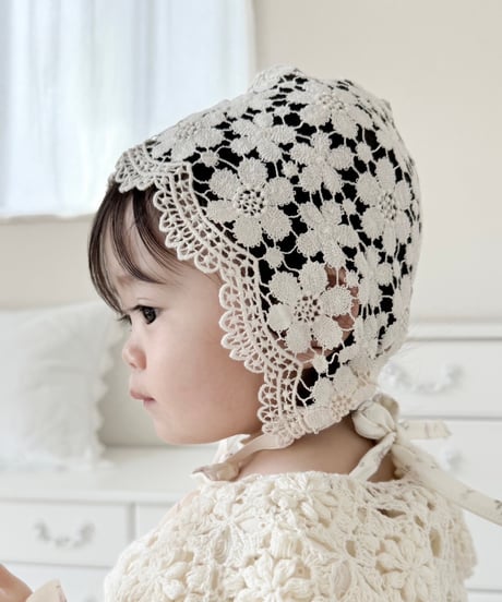 即納Lace bonnet