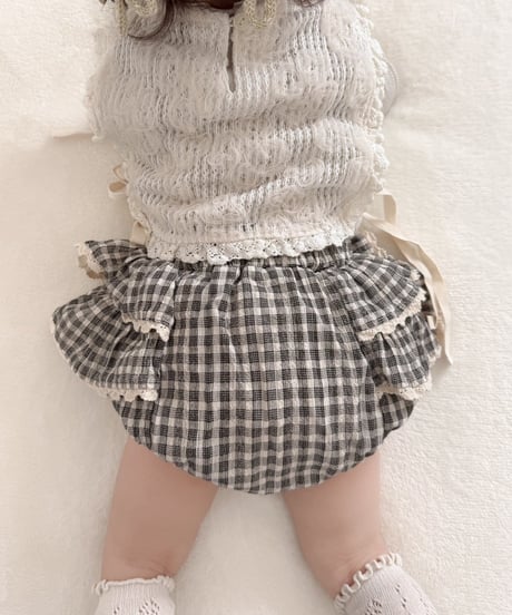 即納  embroidery flower vest