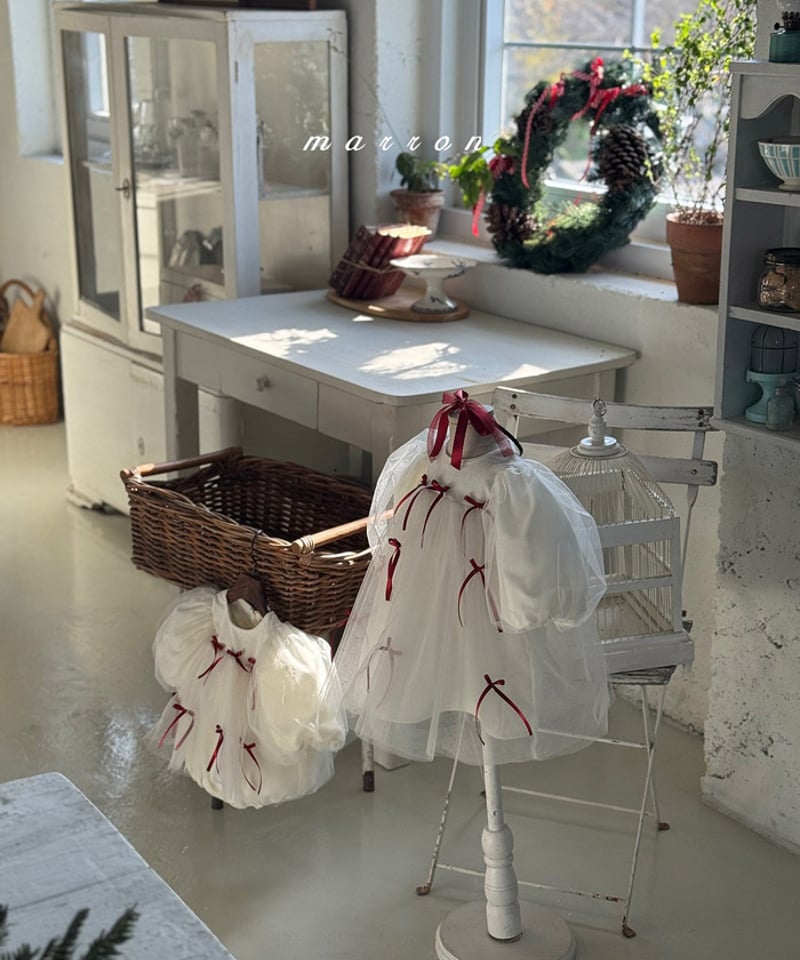 即納marron ribbon dress kids size | alli.