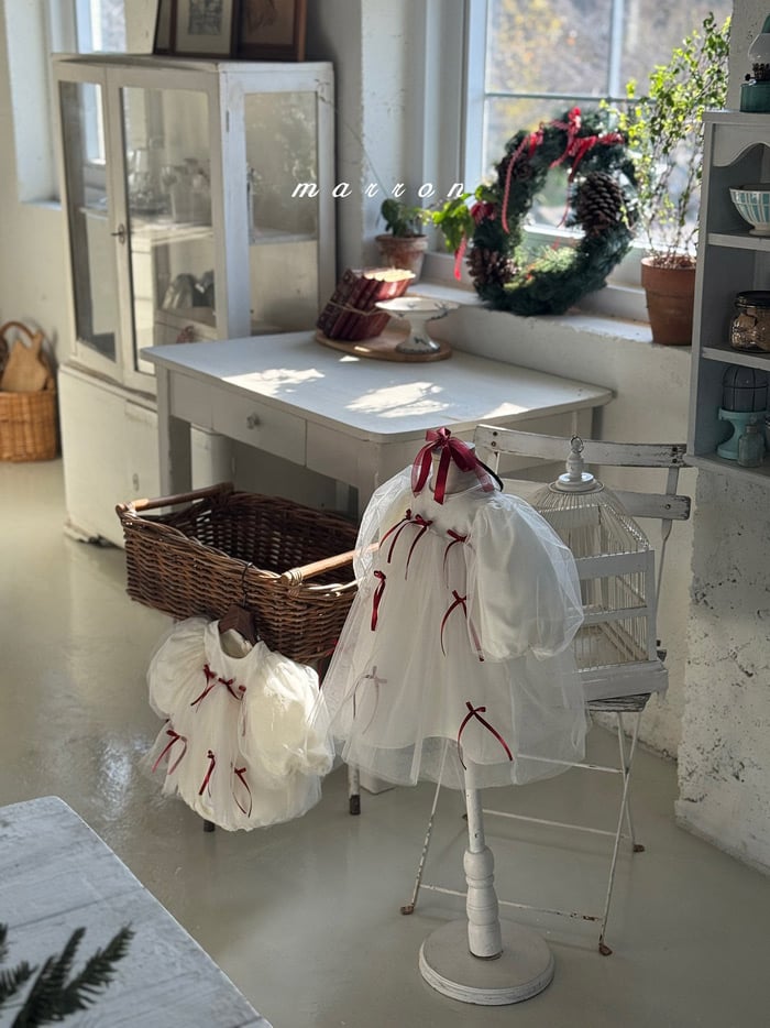 即納marron ribbon dress kids size | alli.