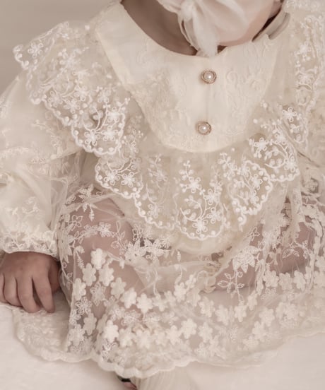 即納Lace Bouquet dress rompers
