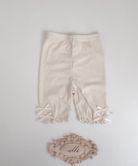 即納ribbon half leggings