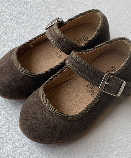 即納fake suede flat shoes