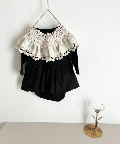 即納double lace flower  collar