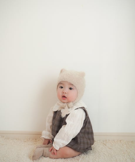 即納 monbebe Romi check suit