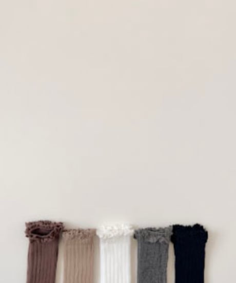 即納 lib frill knee high socks