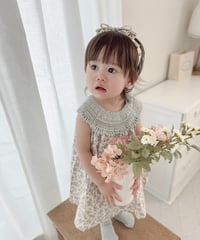 即納flower knit one-piece