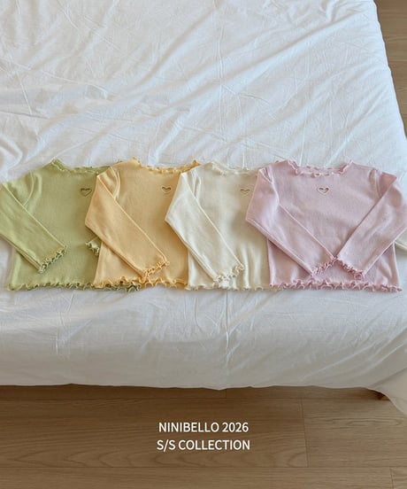 即納 ninibello Heart punching e-let tee