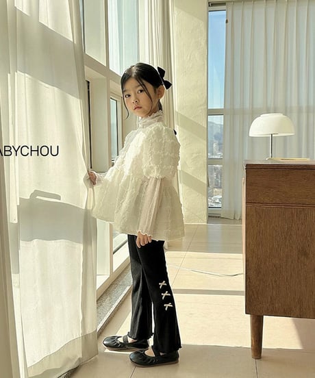 即納ribbon flare pants