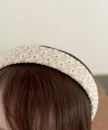 即納Milky lace headband