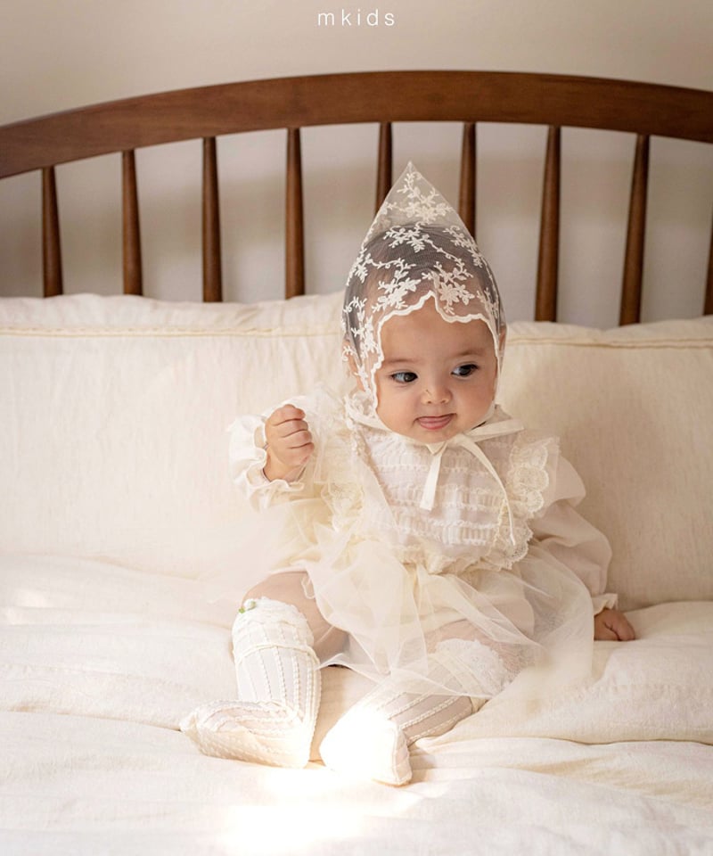 BABY ボンネット 予約 Sherry lace bonnet | alli.