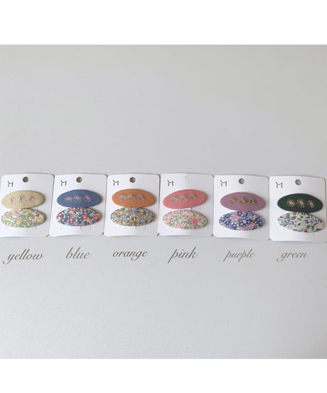 即納liberty×embroidery flower pin set.