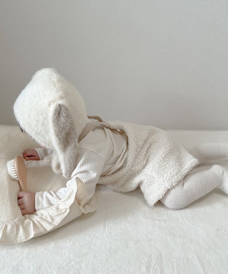 即納Teddybear salopette & lib tee Set