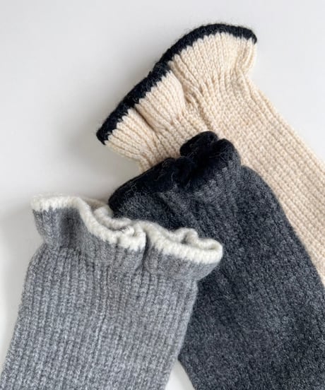 即納  knit loose leg warmers