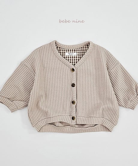 即納Coco waffle cardigan