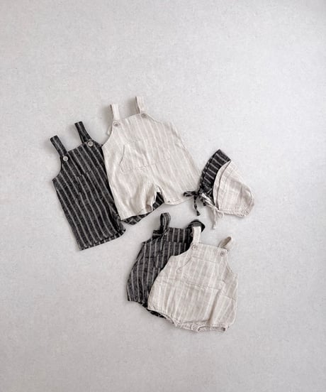 即納 nunubiel Linen suspender pants