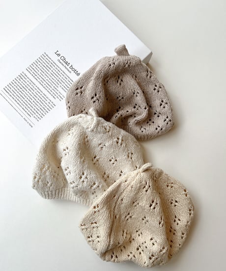 即納openwork beret