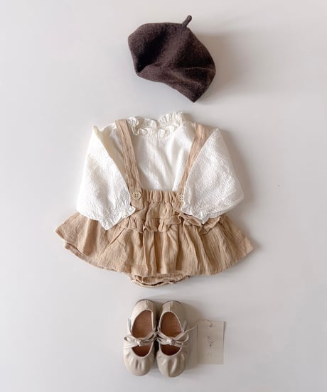 即納stand collar blouse