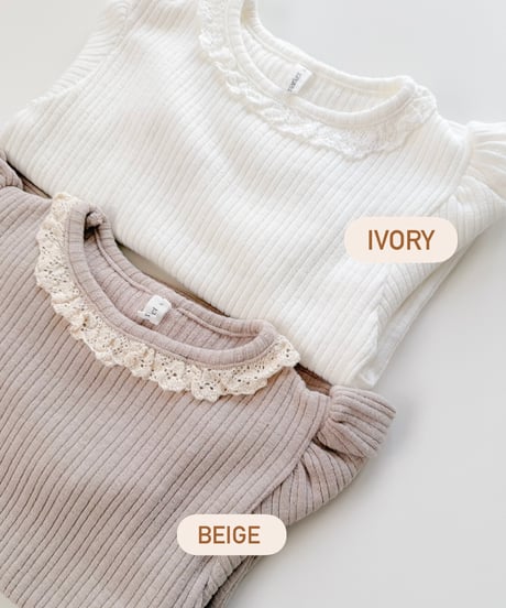 即納 mini frill lace tee