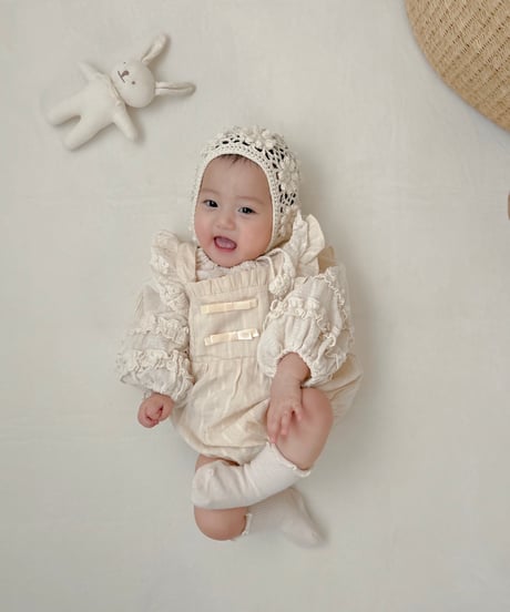 即納frill lace salopette