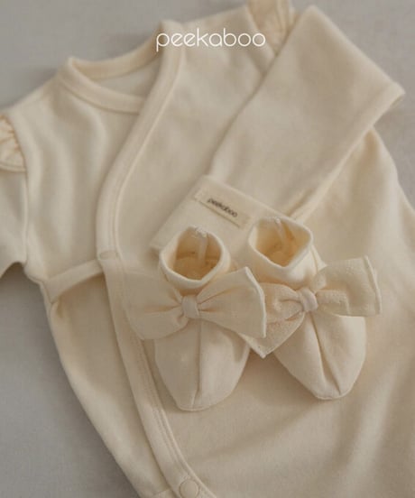 即納new born  ribbon shoes set