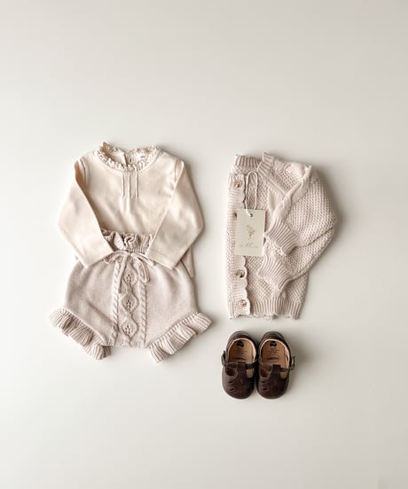 即納  cable knit bloomer