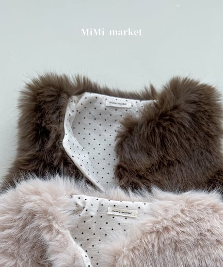 即納 mimi market fur vest