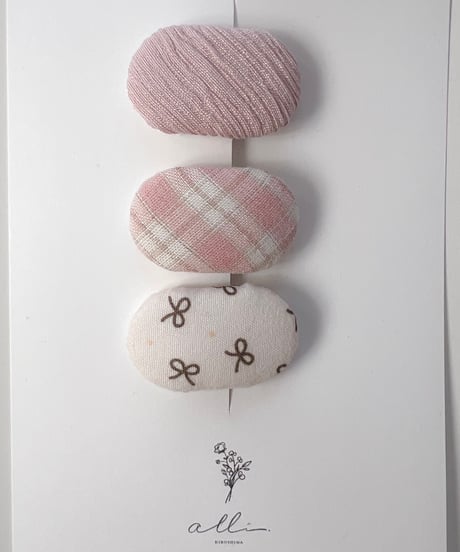 即納Natural Garden Oval Hair Clip Set