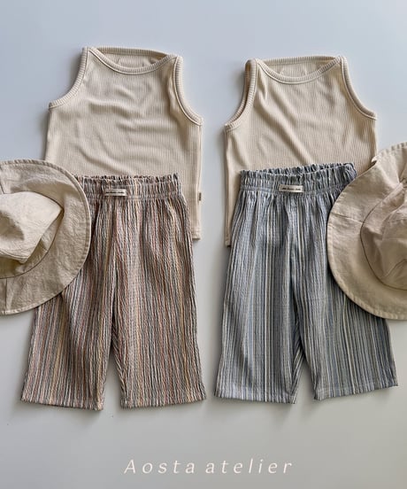 即納aosta cool linen pants