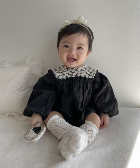 即納baby openwork color high socks