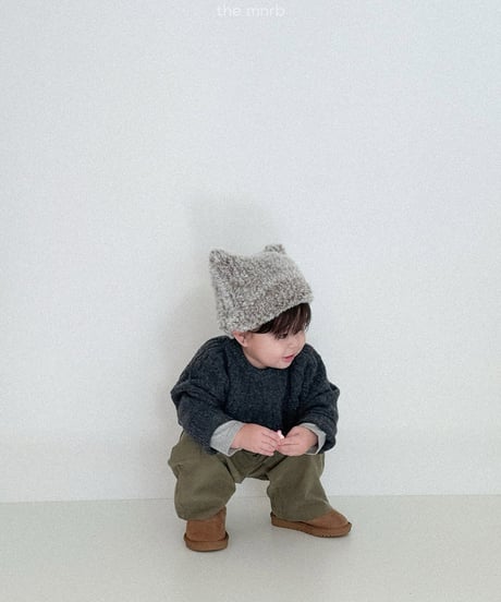 即納minirobe Buckle cat beanie