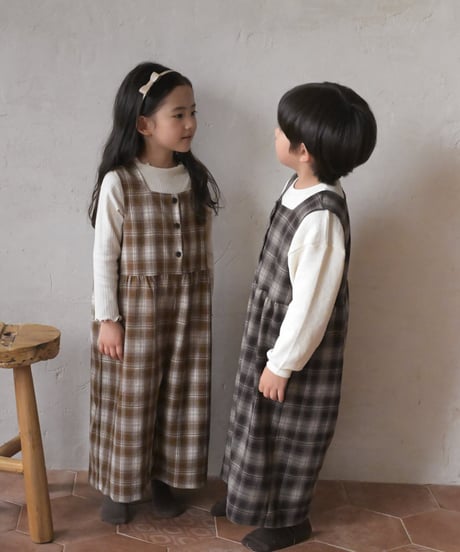 即納The beige  Melbang salopette