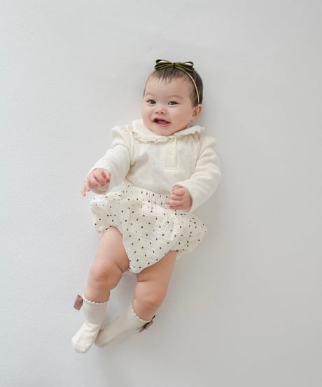 即納 mon petit bebe Emma collar tee
