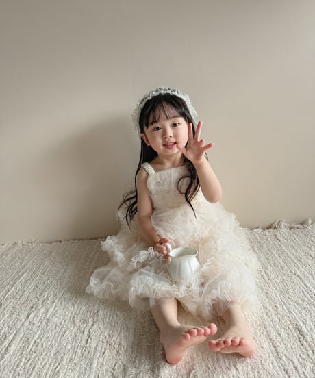 即納sparkling tiered  tulle dress