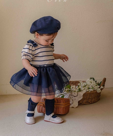即納 OREN Claire Stripe Tulle Suit