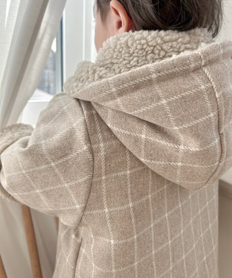 即納 mimi market Check Dumbled hoody