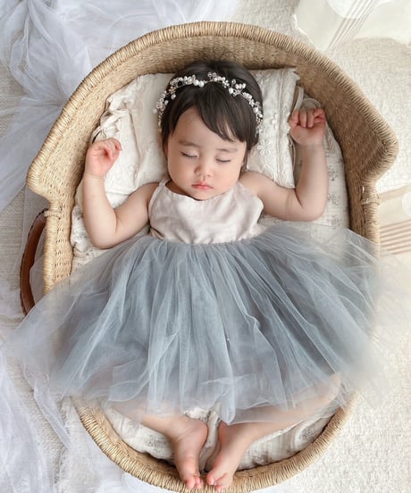 即納simple tulle one-piece