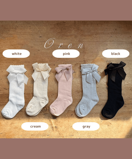 即納OREN  Petite ribbon half socks