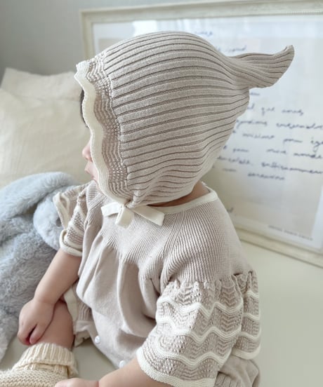 即納wave knit rompers
