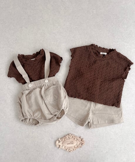 即納nunubiel linen Suspender bloomer