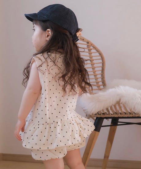 即納 bebe nine Dot bloomer set