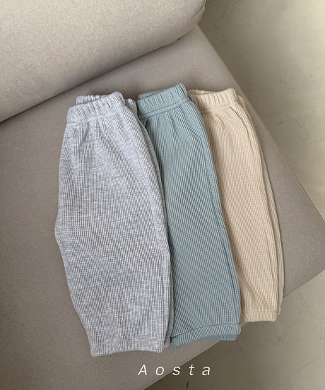 即納aosta Waffle pants