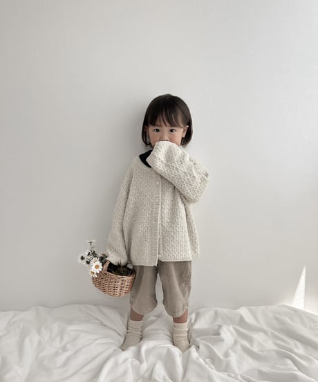 即納Vanilla knit cardigan