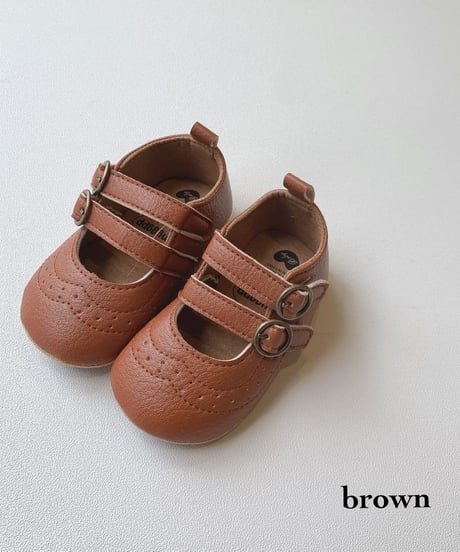 即納baby double strap shoes