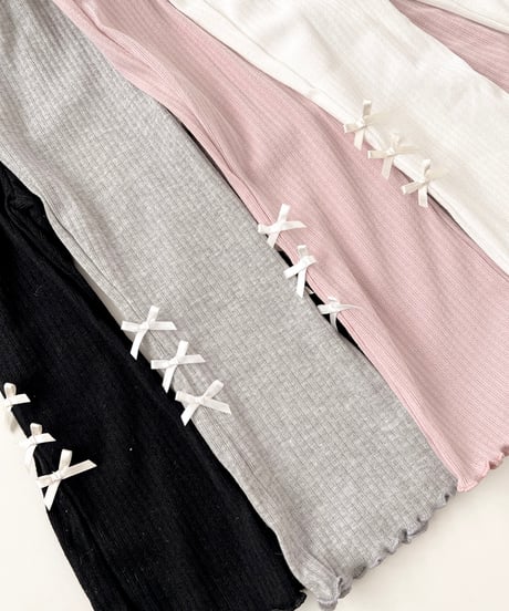 即納ribbon flare pants