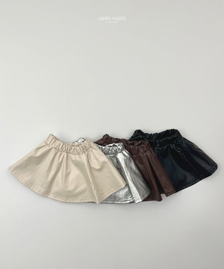 即納 HAROHARO Unique leather skirt