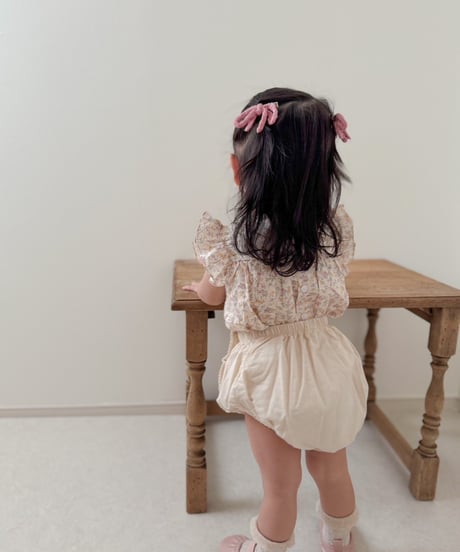 即納shirring frill blouse