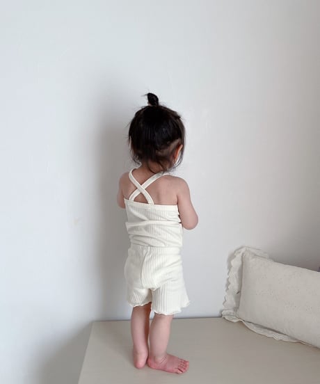 即納back cross camisole set up