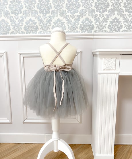 即納simple tulle one-piece