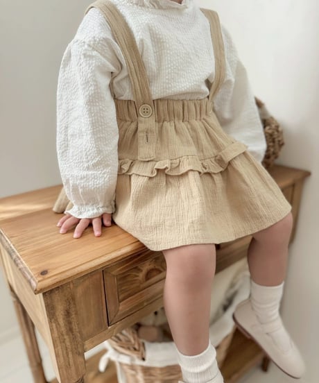 即納stand collar blouse